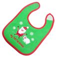 1 pc Babys Bavoirs Imperméables Tissu Brodé Avec Des Moutons De Noël Bébé Bavoir Infantile Pour Les Vacances   BAVOIR-3