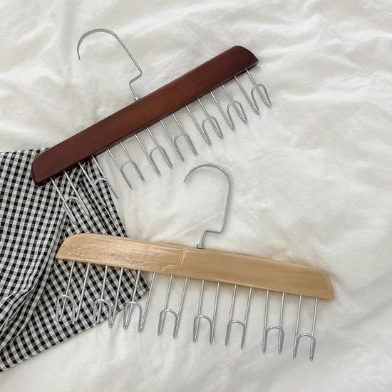 Lot De 2 Cintres Pliants 8 Étages Pour Soutiens-Gorge Et Débardeurs - Gain De Place, Métal Avec Revêtement PVC Pour Débardeurs Et Pyjamas