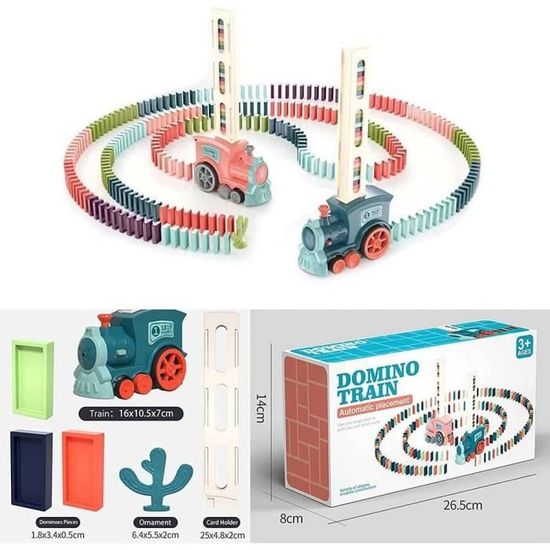 Ashata Ensemble de jouets de train de dominos Ensemble de Jouets de