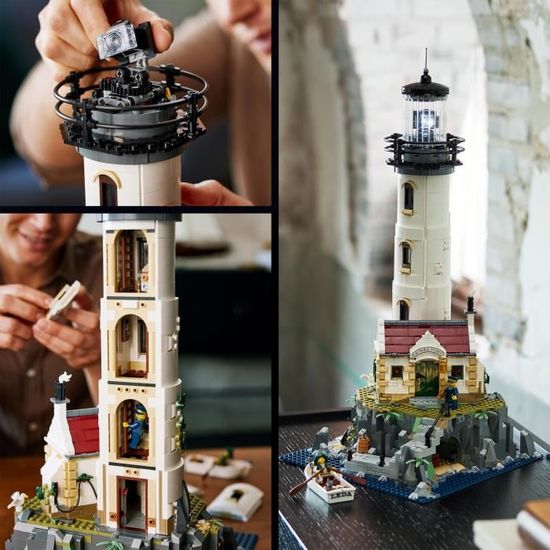 LEGO 21335 Ideas Le Phare Motorisé, Maquette à Construire, Idée Cadeau,  Décoration Maison, avec Minifigurines Marin, Activité - Cdiscount Jeux -  Jouets
