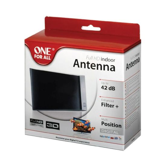 One For All Antenne Tv Interieure Full Hd 3d Filtre 4g 42db Position Verticale Ou Horizontale Pack Accessoires Avis Et Prix Pas Cher Cdiscount