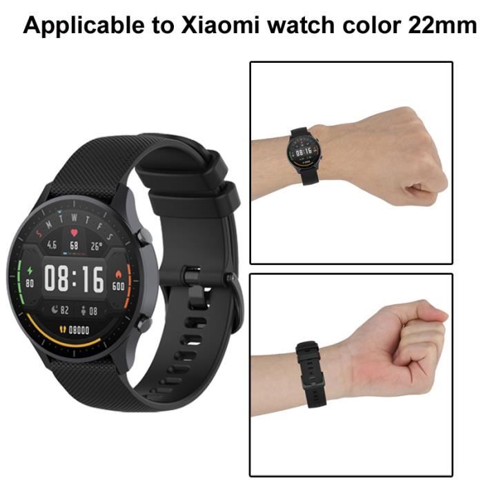 Blanc-Bracelet de montre 22MM pour Xiaomi Mi Watch Color Silicone SmartWatch  accessoires pour Mi Watch Color - Cdiscount Téléphonie