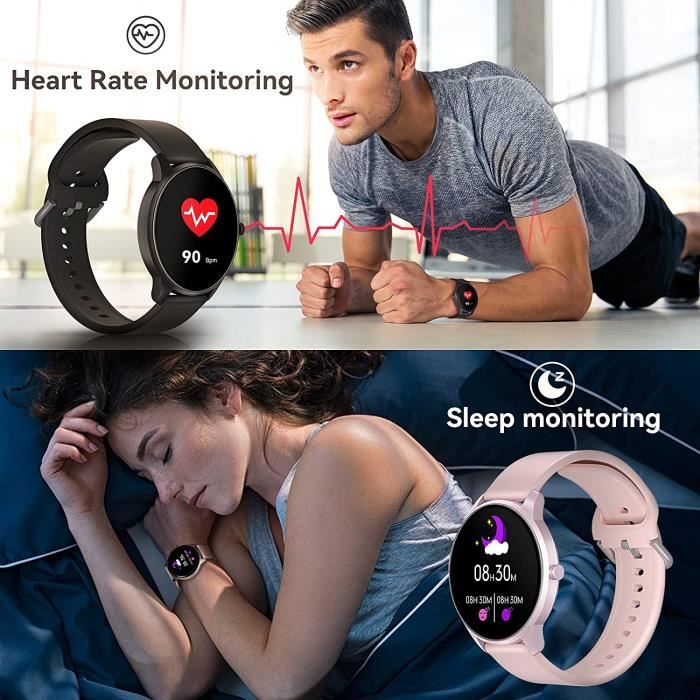 Montre Connect e Sport Smartwatch Homme Femme 1 3 Pouces cran