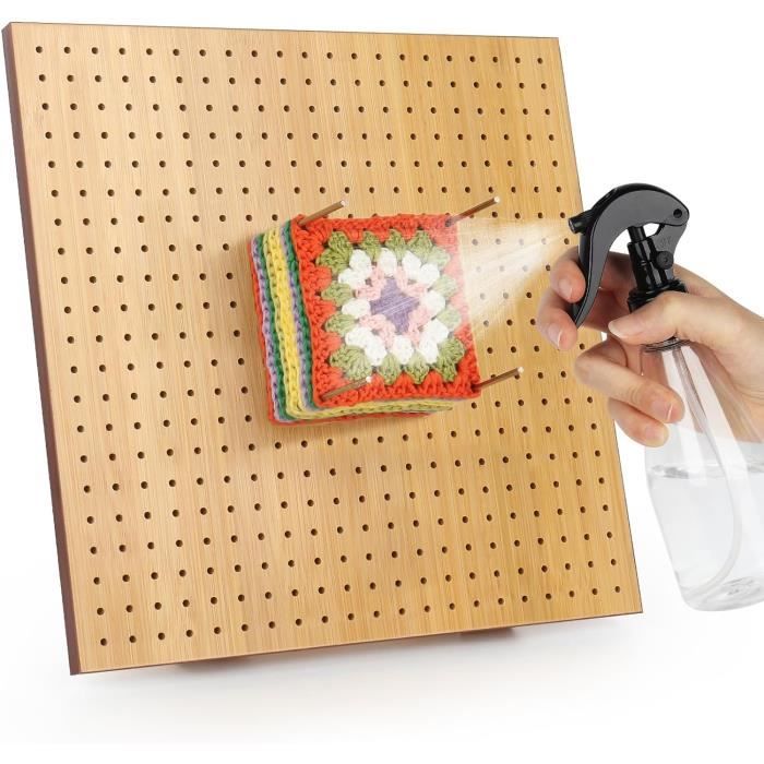 Planche à Bloquer Granny Square - Kit Bois Avec épingles Pour Crochet