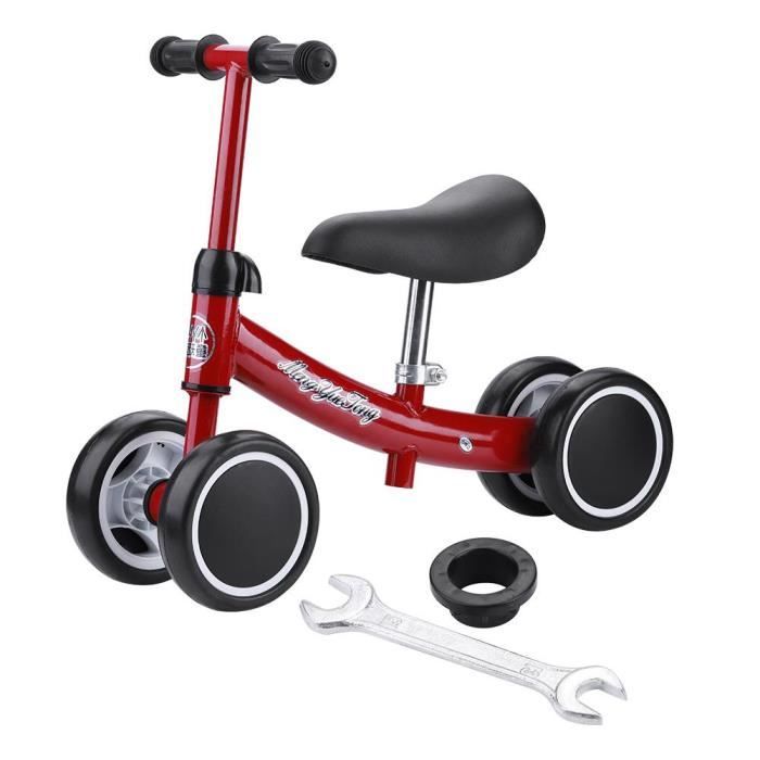 Draisienne Velo Porteur Mini d enfant Equilibre Entrainement Pour 1 2 Ans Bebe sans Pedale ROUGE Cdiscount Jeux Jouets