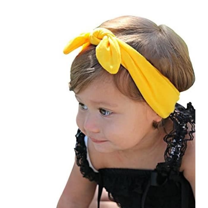 10pcs bande de cheveux de bébé bowknot simple élastique bandeau