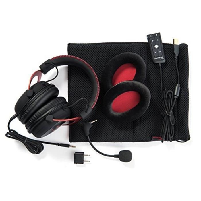 Hyperx Micro-casque Gamer Cloud Ii Filaire Rouge Surround 7.1 Ps4/xbox One