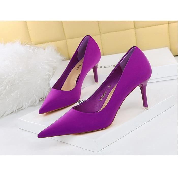 Chaussures mauves talons outlet