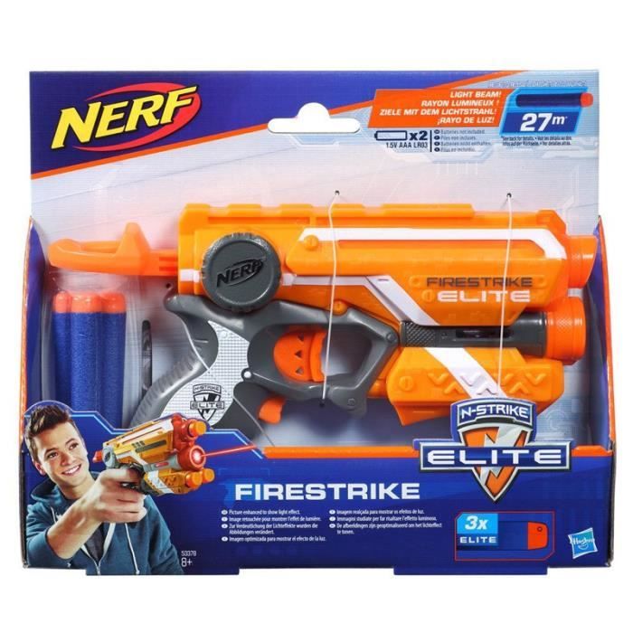 Pistolet Nerf N-Strike Elite FireStrike avec cible et fléchettes • Jouétopia