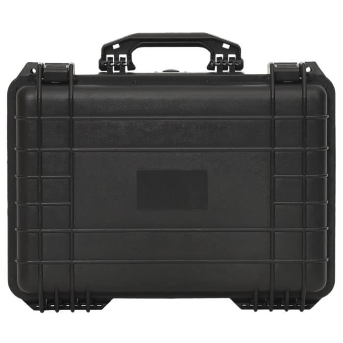 Mallette De Transport Rigide Tidyard 46,5x21,5x17,5 Cm – PP/ABS – Mousse Intérieure – Valve Pression – Noir