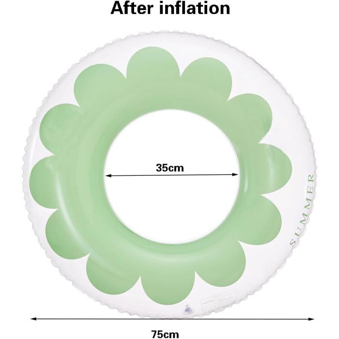 Bouée Pastèque Gonflable 75 Cm – Anneau De Natation Adulte En PVC Pour Piscine, Plage, été