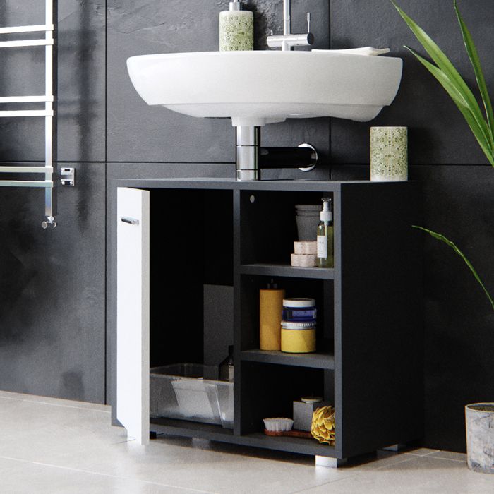 Meuble Sous Vasque Vicco Perry Blanc Et Béton – 60 Cm, Neuf Sous Emballage