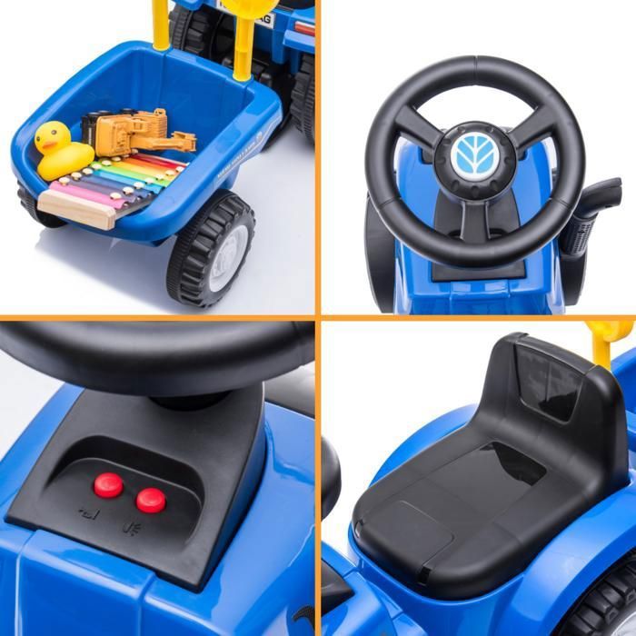 Tracteur Kijana Electric Kids avec remorque bleu - Jeux - Jouets