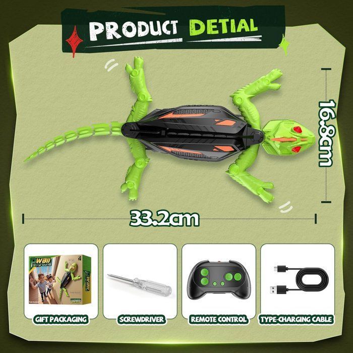 Gecko Radiocommandé - Lézard Télécommandé Avec Yeux Lumineux - Qui ...