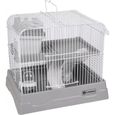 Cage pour hamster dinky - couleur grise, taille : 30 x 23 x 26 cm-Flamingo Pet Products 30,000000-0