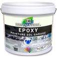 4,5 kg Blanc - RESINE EPOXY Peinture sol Garage béton - PRET A L'EMPLOI - Trafic intense - Etanche et résistante-0