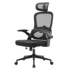 SIHOO Chaise de bureau ergonomique à dossier haut, chaise de bureau en maille avec appui-tête réglable et support lombaire Noir