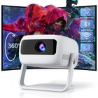 Vidéoprojecteur- Auto Keystone Rotation à 360 Degrés - 15000L 1080P Supportée - VISULAPEX S3 Lite - Mini Projecteur WiFi Bluebooth
