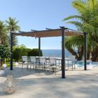 AVRIL PARIS Tonnelle/Pergola aluminium 3x4m toile coulissante rétractable - Gris / Taupe - OHIO XL