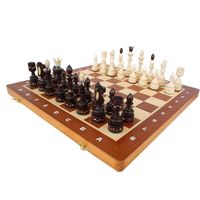  New Indian Pro 54cm / 21in Jeu d'échecs en Bois Beautifuly Crafted Large Inlaid Chess Board and Chessmen…