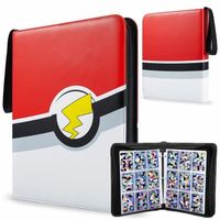 Classeur Carte Cahier KENLUMO compatible avec 720 Cartes - Rouge et blanc
