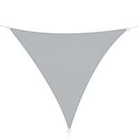 Outsunny Voile d'ombrage Triangulaire Grande Taille 3 x 3 x 3 m Polyester imperméabilisé Haute densité 160 g/m² Gris Clair