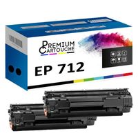 PREMIUM CARTOUCHE - Toner x2 - EP712 (CB435) (Noir X2) - Compatible pour Canon LBP 3010 3100 i-SENSYS LBP-3010 LBP-3010 b LBP-31
