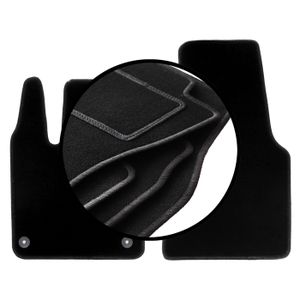Tapis De Sol Voiture En Velours Pour Smart Fortwo II (2007-2014) - Bleu | Ajustement Parfait, Protection Sol, Fixation Stable