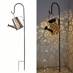 LAMPE DE JARDIN  Lampe solaire en fil de cuivre et fer forgé pour jardin - Décoration de villa - Lumière en pot d'étoile