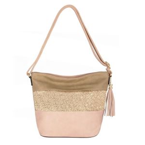 Sac rond cheap paille paillette