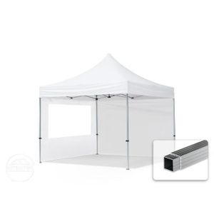 Tente pliante aluminium 3x3m blanc gamme professionnelle PRO 45