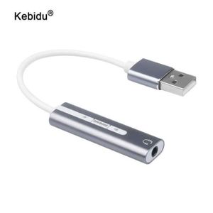 DERNON Câble Adaptateur Audio Type USB vers Jack stéréo 3,5 mm Carte Son Carte Son pour Windows Noir et Blanc