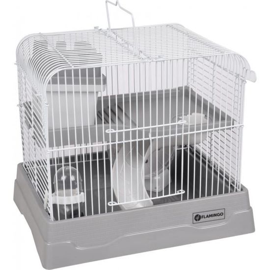 Cage pour hamster dinky - couleur grise, taille : 30 x 23 x 26 cm-Flamingo Pet Products 30,000000