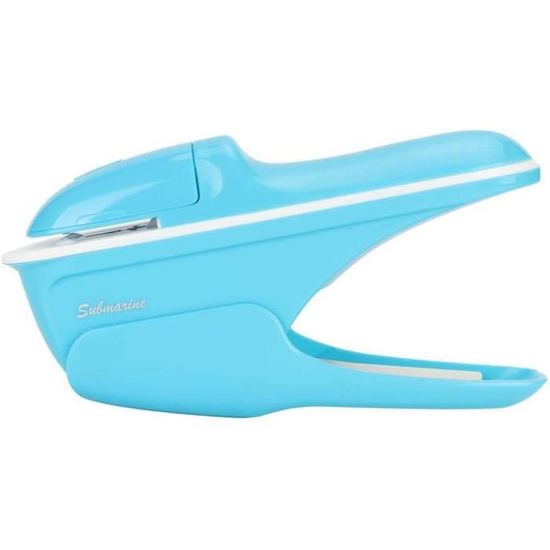 Agrafeuse Sans Agrafes - Relie 7 à 9 Feuilles - Design Ergonomique Rose - Pour Bureau Ou École