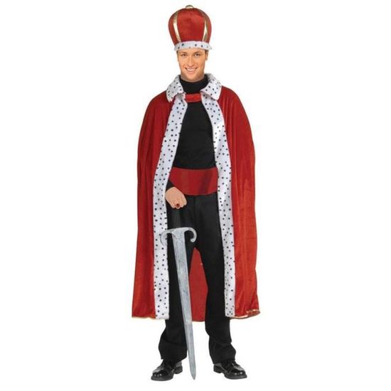 Ensemble de deguisement AC733 Robe Chapeau du Roi Adulte Rouge Cdiscount Jeux Jouets