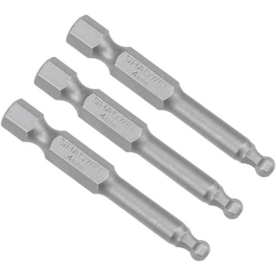 sourcing map 5pcs PH0 Cruciforme Tête Tournevis Foret 2 Longueur 0.12 Diamètre 1/4 Pouce Hexagonal Tige S2 Acier Magnétique Croix Tête pour Outil