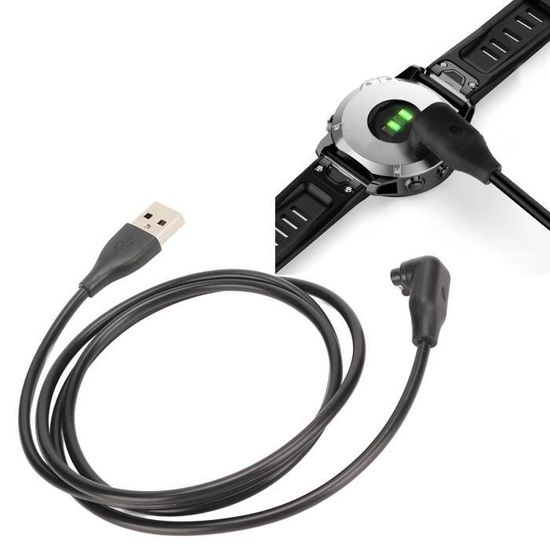 Câble De Charge Pour Montre Connectée Nokia Steel HR 36mm/40mm - USB, 1 M, Noir - Neuf