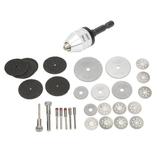 Lot De 12 Pièces : Lames De Scie Circulaire + Mandrins Pour Outil Rotatif