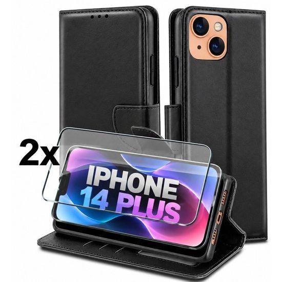 Vitre Arrière Noire Pour IPhone 14 Plus - Sans Support NFC, Neuve, Marque GLOBALSTOCK, Fabriqué En France
