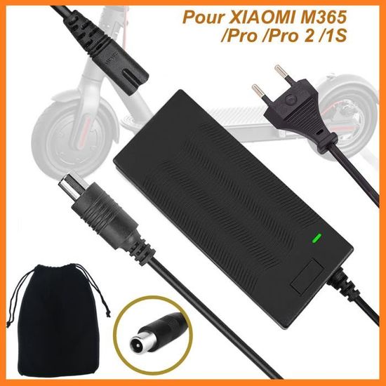 Vhbw Bloc d'alimentation / chargeur compatible avec Xiaomi Mijia M365 Pro,  M365 hoverboard, gyropode, trottinette électrique - Câble de 152 cm