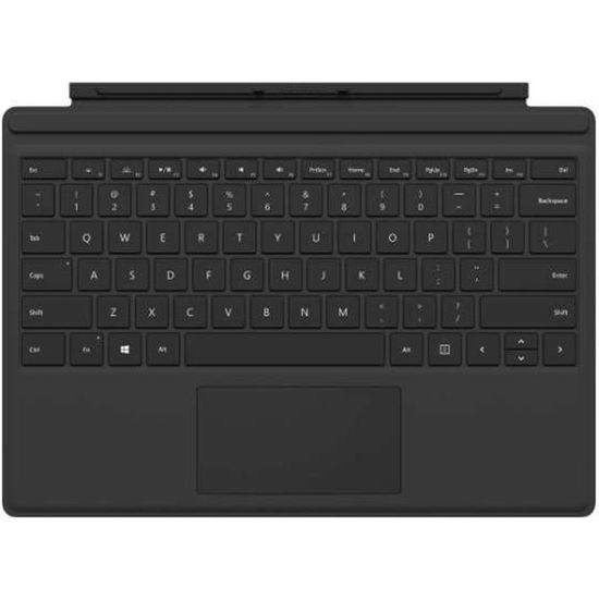 Microsoft Surface Pro Type Cover, Noir, Résistant aux rayures, Microsoft, Surface Pro 3 Surface Pro 4 Surface Pro, Pavé tactile