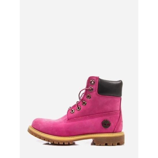 Chaussures pour femmes TIMBERLAND Rose Cuir Lacets Plat Rose