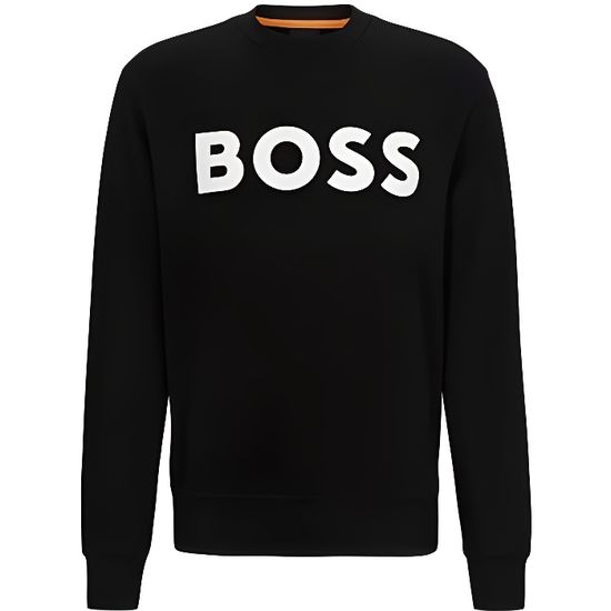 Sweat Boss Homme Boss Classic logo Boss Noir Coton Vetement Boss Noir Cdiscount Pret a Porter