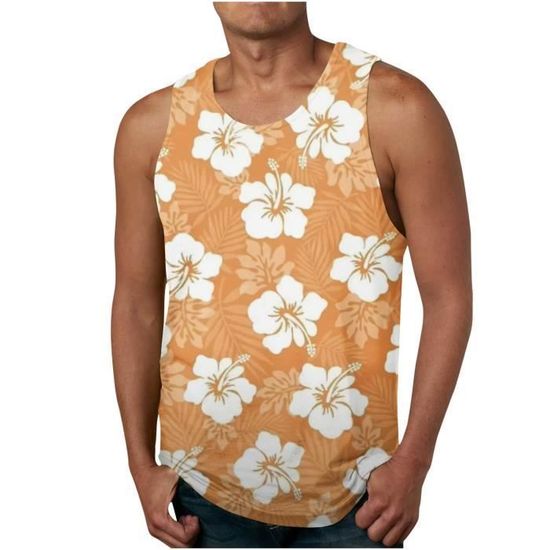 Débardeur Hawaïen Imprimé Funky Pour Homme – T-shirt Sans Manches été – Style Plage, Vacances Ou Sport Décontracté - 9