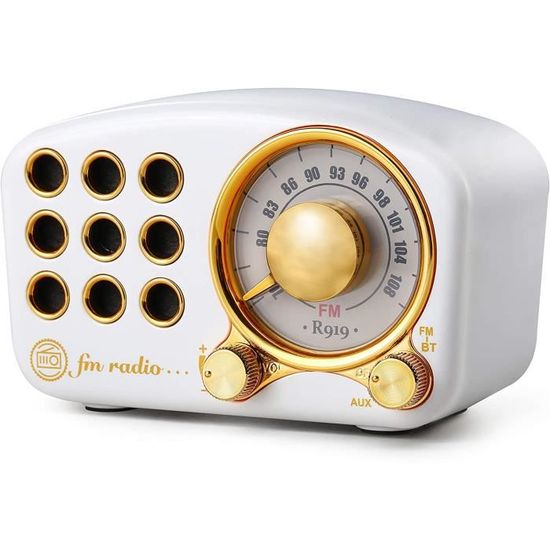 Radio Portable Vintage Bluetooth – FM/AM/SW, MP3 USB TF, Batterie Rechargeable, Haut-Parleur Puissant, Idéal Personnes Âgées