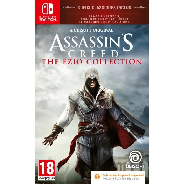 ASSASSINS CREED THE EZIO COLLECTION CODE IN BOX Jeu Switch - CODE DE TELECHARGEMENT DANS LA BOITE