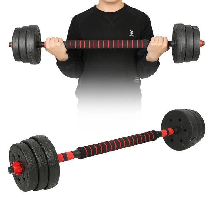 Kit haltères 20kg musculation réglables – poids musculation pour Entraînement Musculaire et Haltérophilie