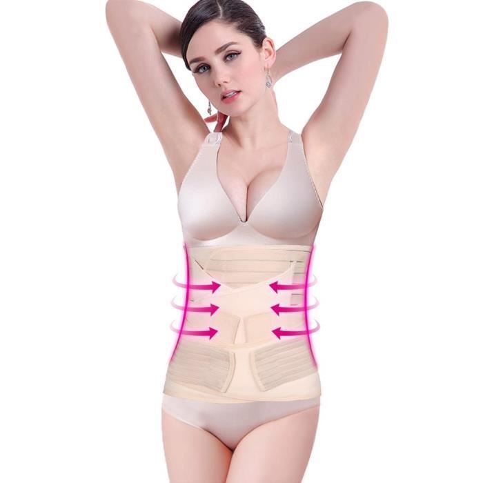 3 en 1 Ceinture de Récupération post-partum Respirable et Invisible pour Femme après Grossesse Maternité
