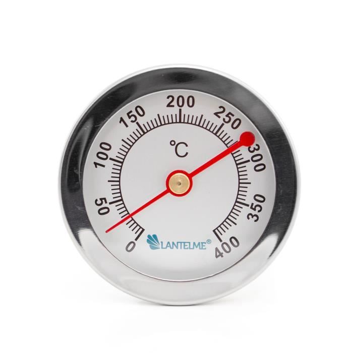 Lantelme thermomètre de four pizza barbecue 400°C - longueur du manche 300 mm