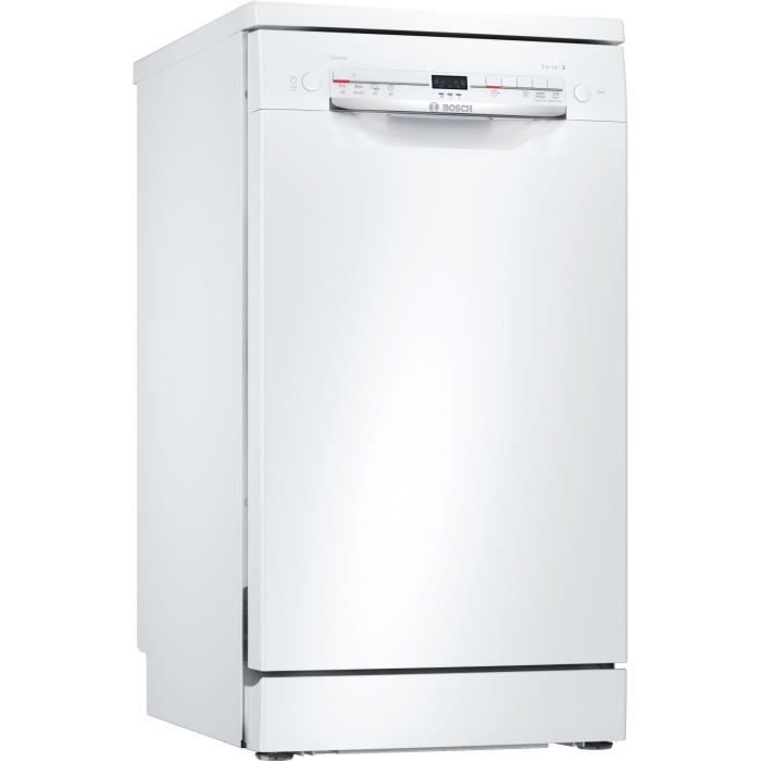 Lave-vaisselle pose libre BOSCH SRS2IKW04E Série 2 - 9 couverts - Moteur induction - L45cm - 48 dB - Blanc